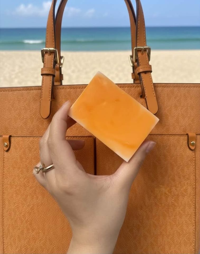Citrus Glow Soap Bar – Orange, Rice Flour & Honey