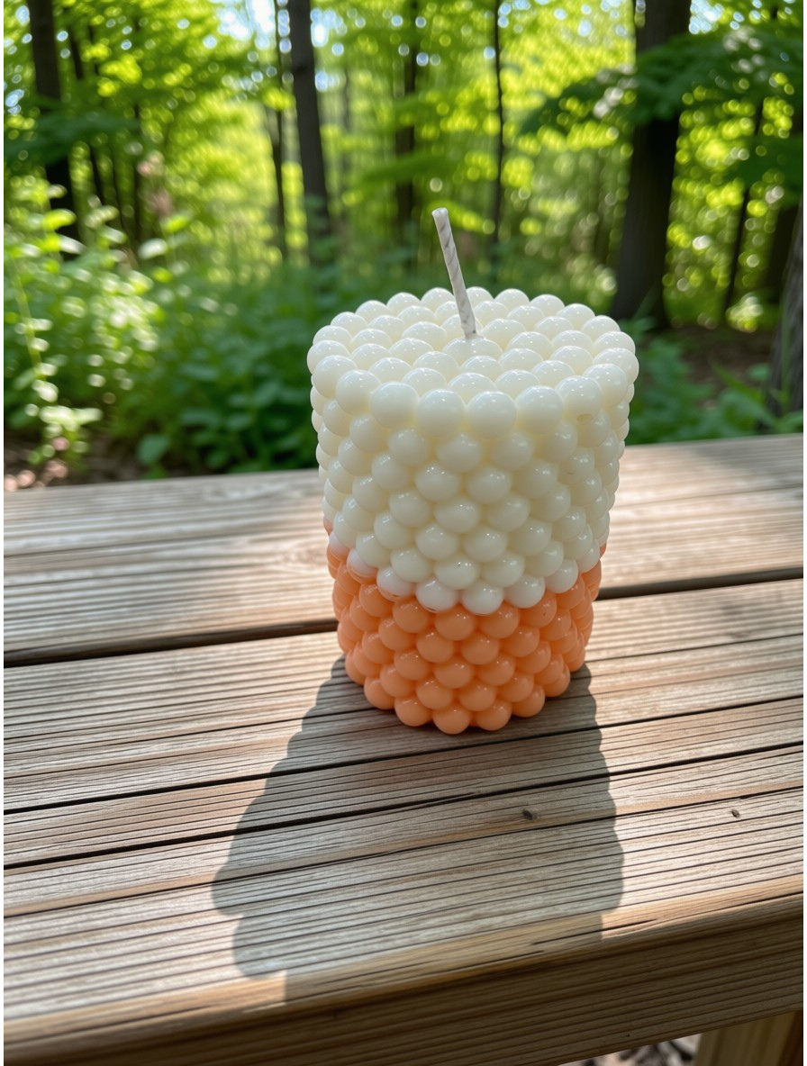 Peach Cream Bubble Pillar